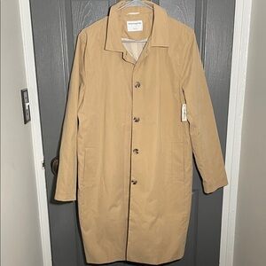 NWT Classic NEW Amazon Essentials Women’s Beige / Tan Trench Coat - Large